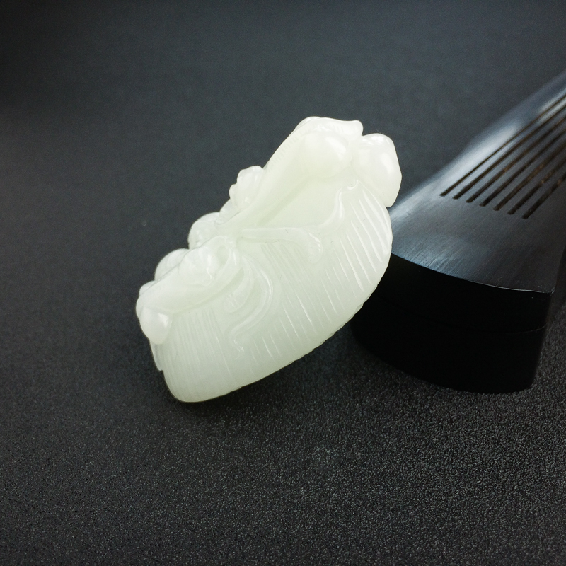 俄罗斯和田白玉一夜封侯吊坠 - 红掌柜