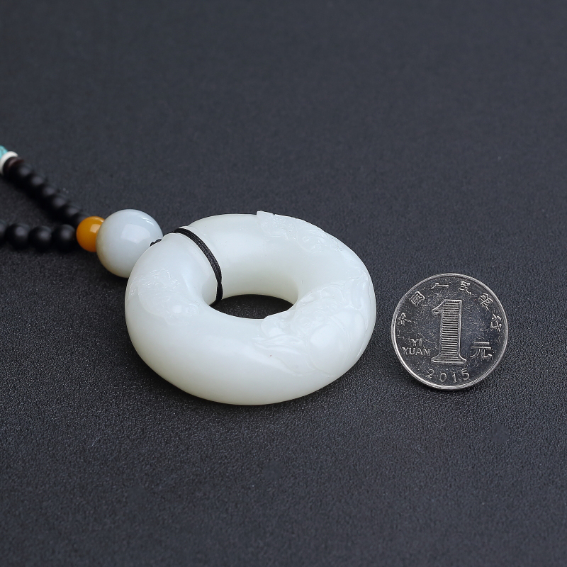 天然和田玉连年有余手把件 - 红掌柜