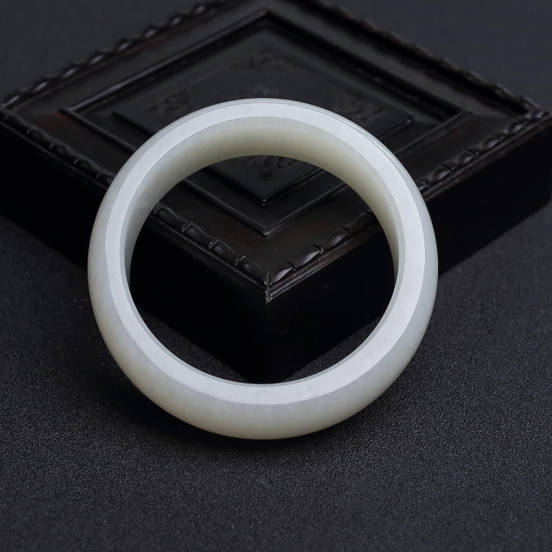 天然59.5#和田白玉手镯 - 红掌柜