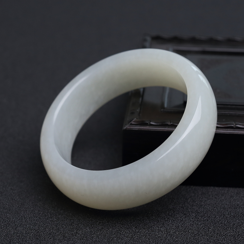 59.5#和田白玉手镯 - 红掌柜