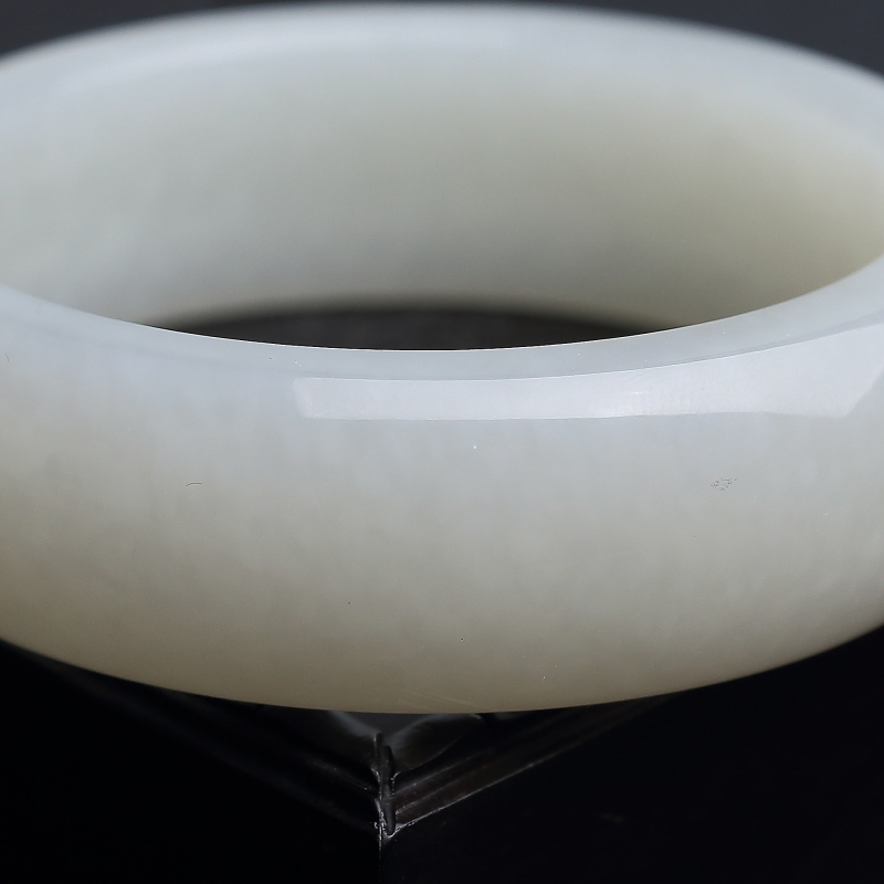 俄罗斯和田白玉手镯 - 红掌柜