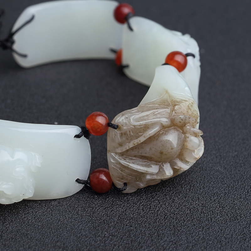 和田玉五毒手链 - 红掌柜