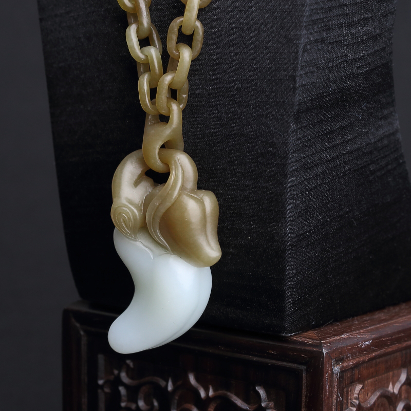 俏色和田玉项链 - 红掌柜