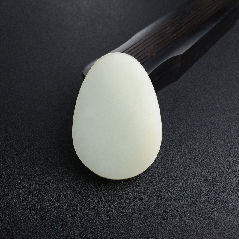 俄料天然青白玉福在眼前吊坠-红掌柜