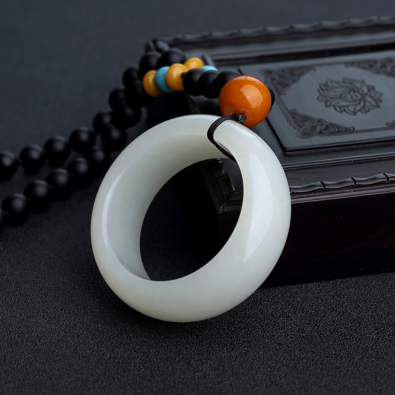 俄料白玉小手环手把件-红掌柜