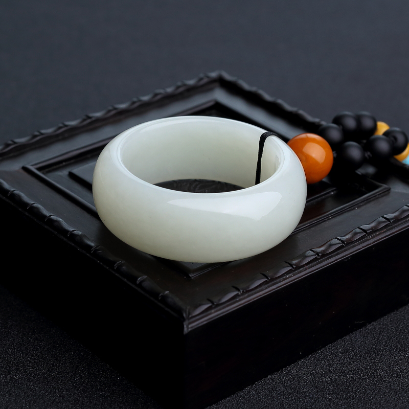 俄料白玉手把件-红掌柜