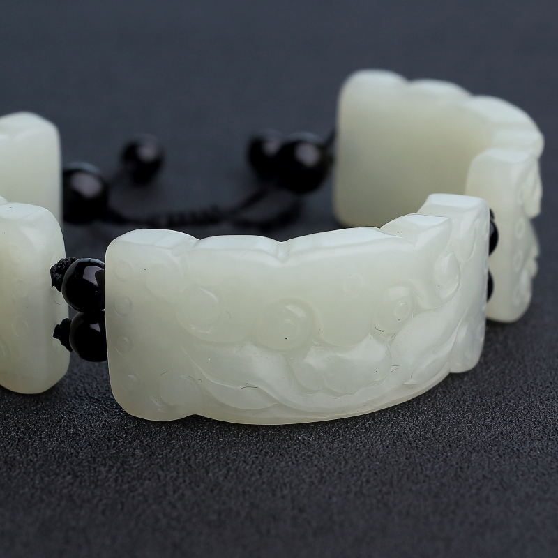 俄料青白玉手链-红掌柜