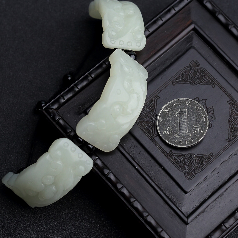 天然青白玉手链-红掌柜