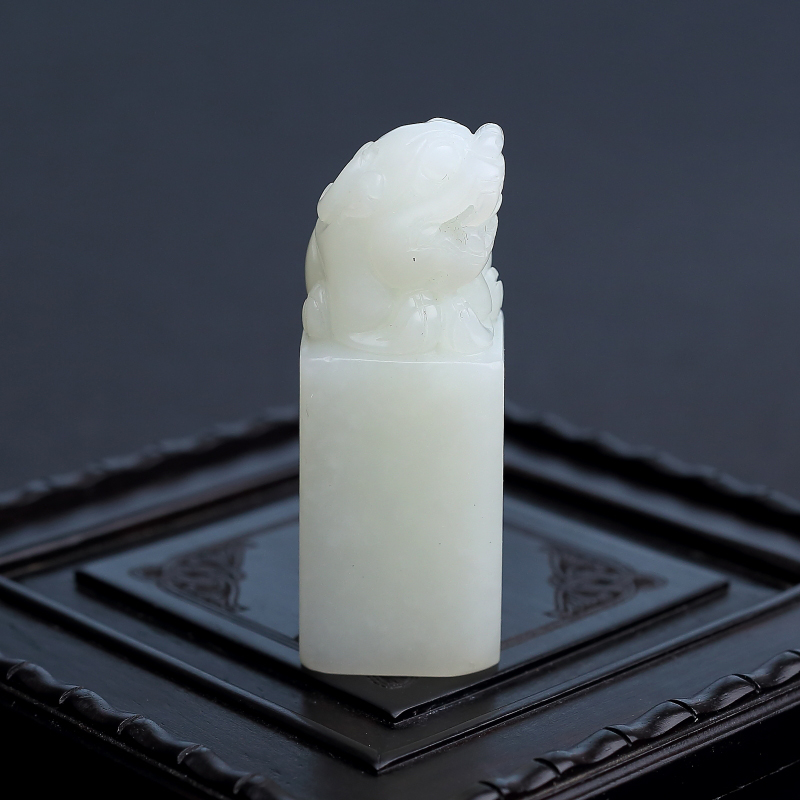 白玉山料貔貅印章-红掌柜