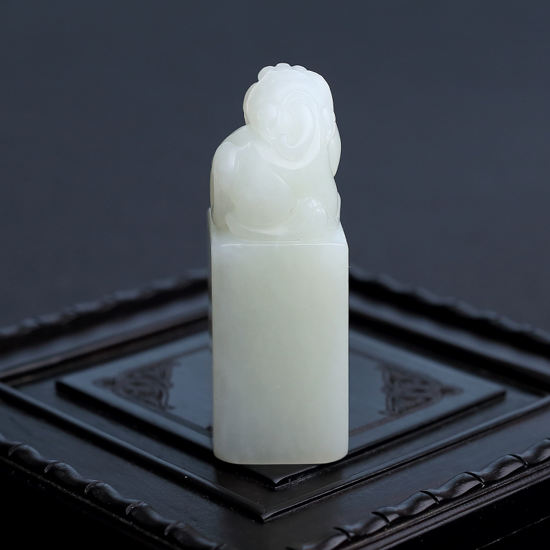 俄料白玉貔貅印章-红掌柜