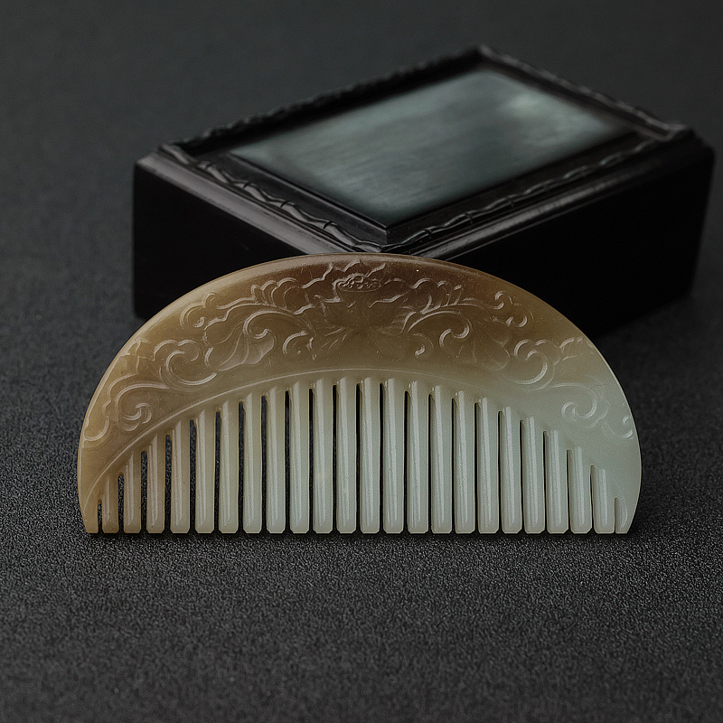 俄料山料和田玉梳子-红掌柜