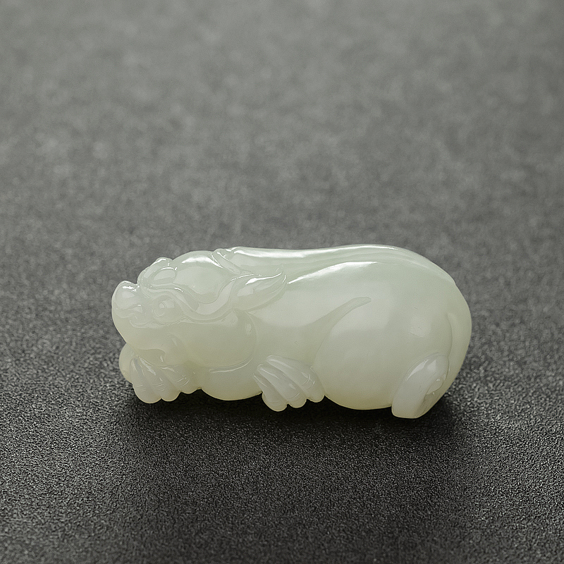 山料青白玉貔貅吊坠-红掌柜