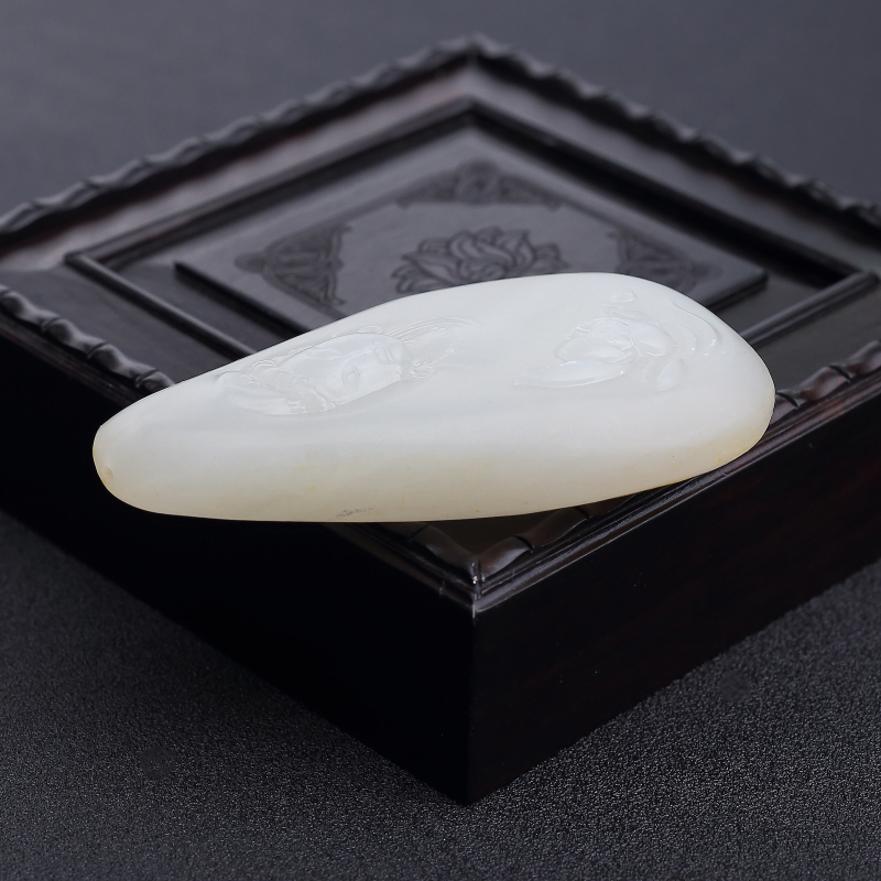 山料和田白玉观音吊坠-红掌柜