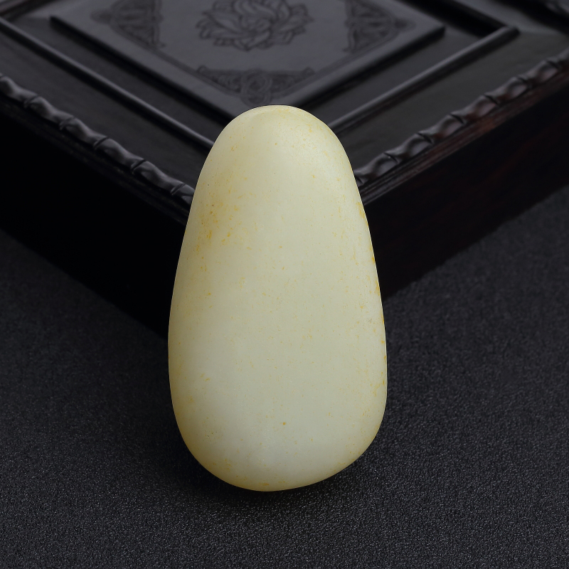 山料天然和田玉观音吊坠-红掌柜