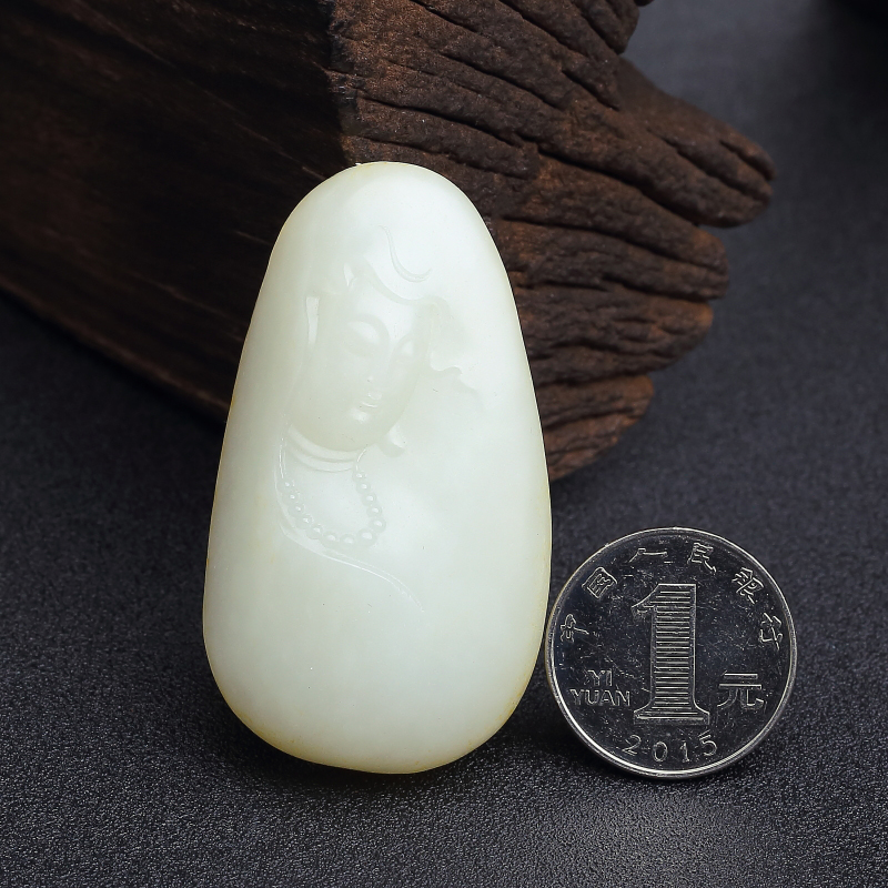 山料和田白玉吊坠-红掌柜