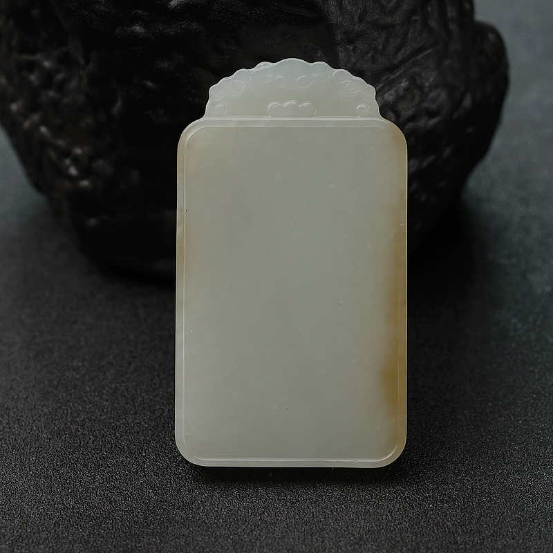 山料和田白玉关公吊坠-红掌柜