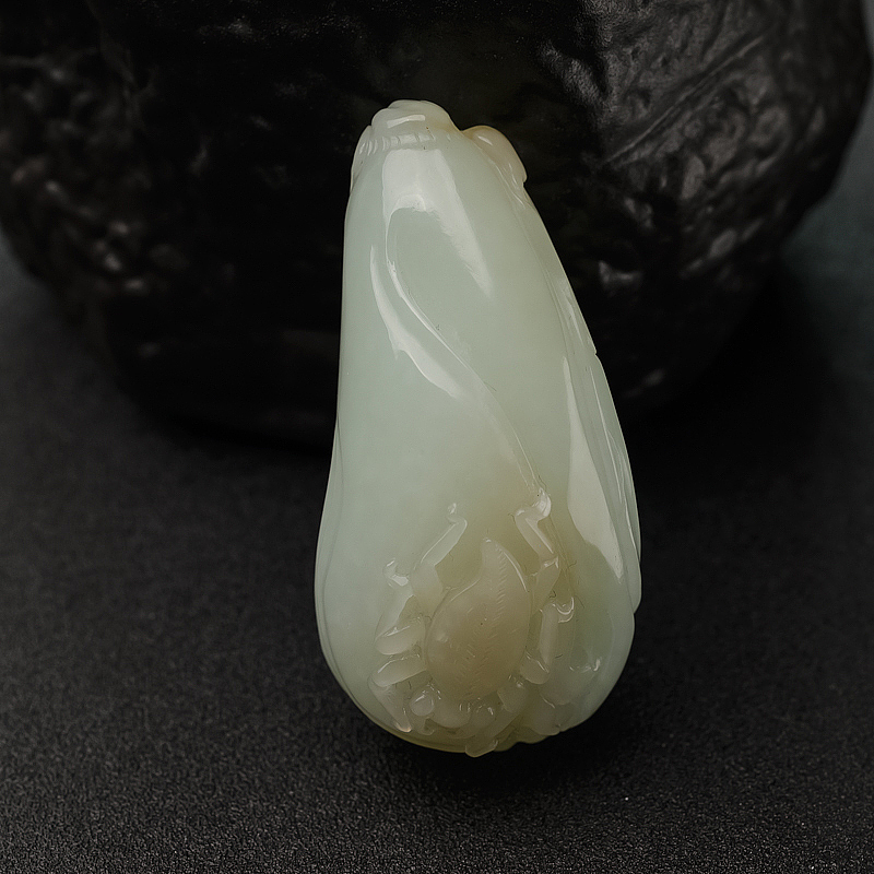 山料和田白玉多子多福吊坠-红掌柜