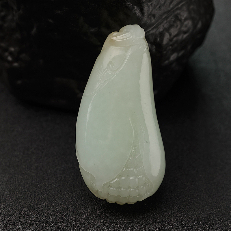 天然山料和田白玉多子多福吊坠-红掌柜