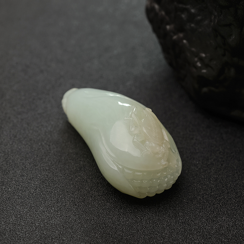 山料和田白玉多子多福吊坠-红掌柜