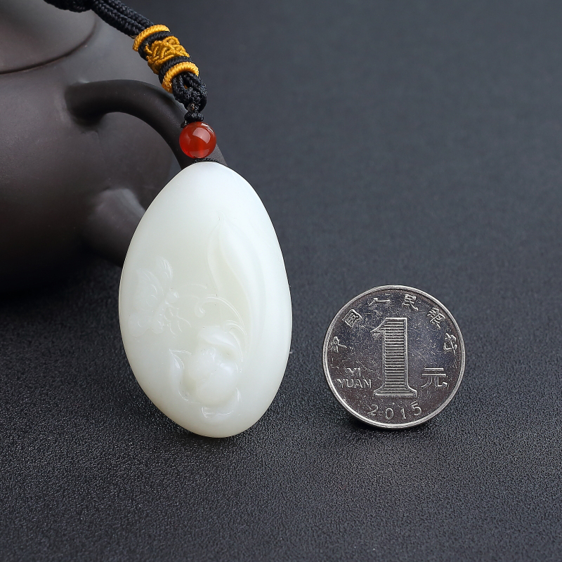 山料和田白玉吊坠-红掌柜