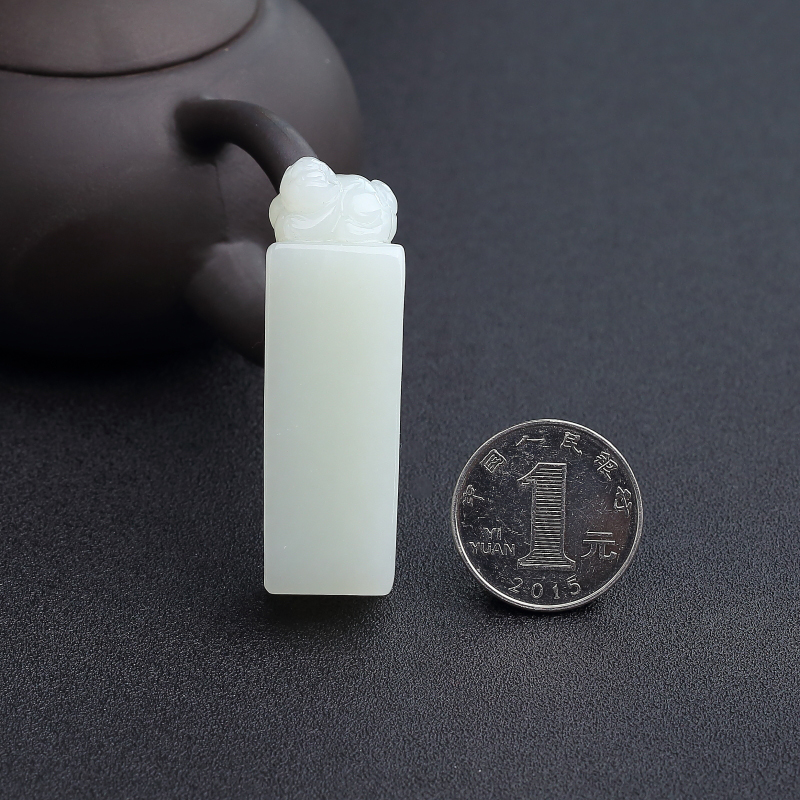 山料和田白玉貔貅印章-红掌柜