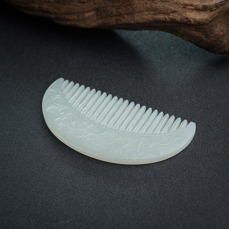 天然和田白玉梳子-红掌柜