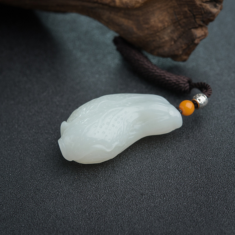 山料和田白玉吊坠-红掌柜