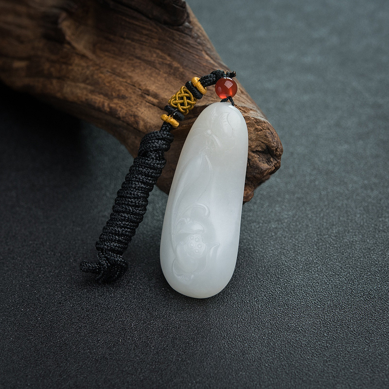 山料和田白玉吊坠-红掌柜