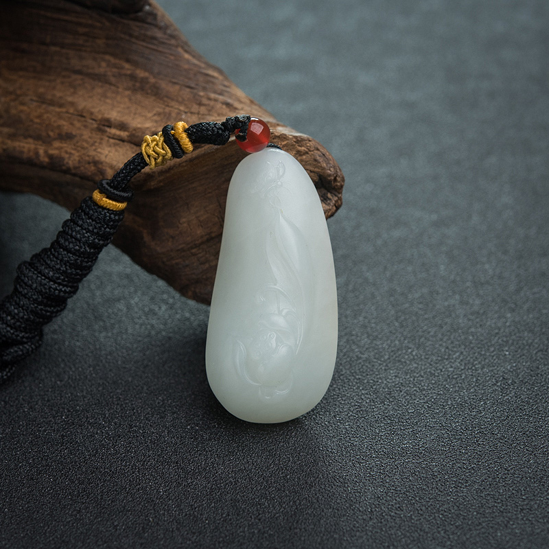 山料和田白玉蝶恋花吊坠-红掌柜