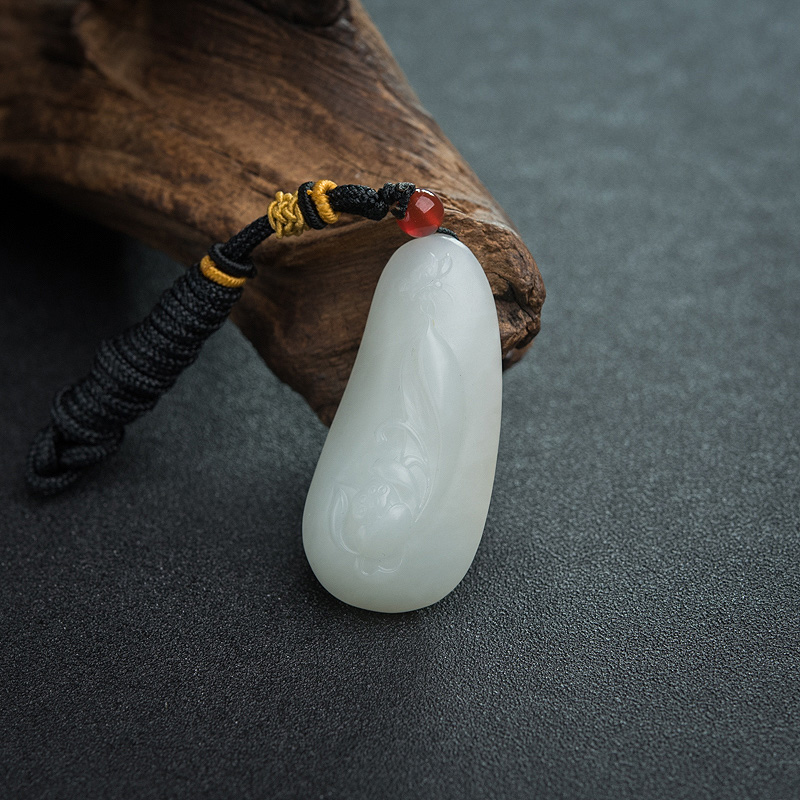 山料和田白玉吊坠-红掌柜