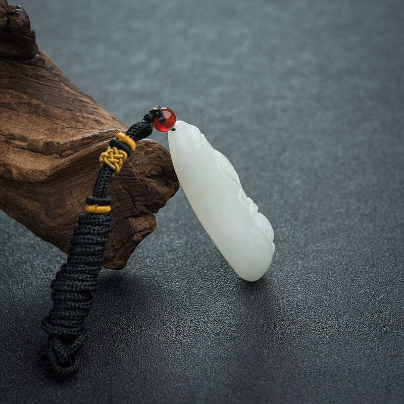 和田白玉吊坠-红掌柜