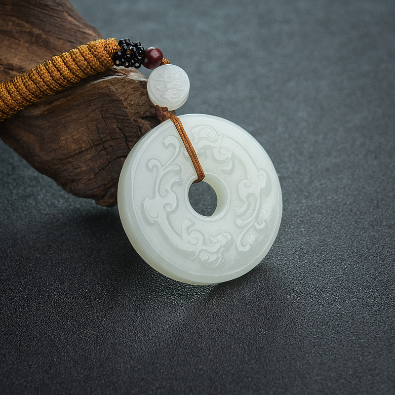 和田白玉平安扣-红掌柜