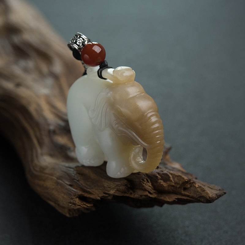 山料和田玉吉祥如意吊坠-红掌柜