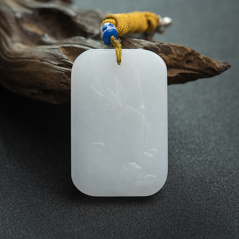 山料和田白玉节节高升吊坠-红掌柜