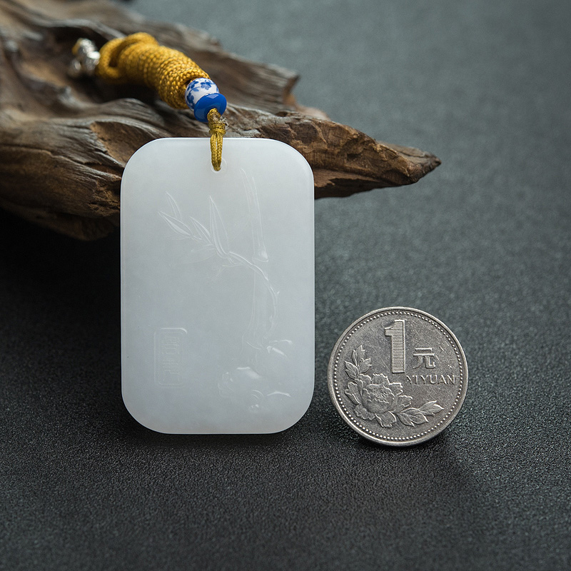 俄罗斯和田玉节节高升吊坠-红掌柜