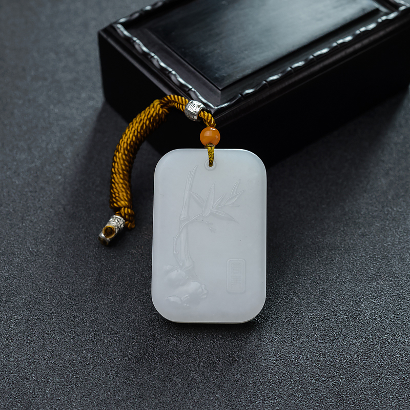 山料和田白玉节节高升吊坠-红掌柜