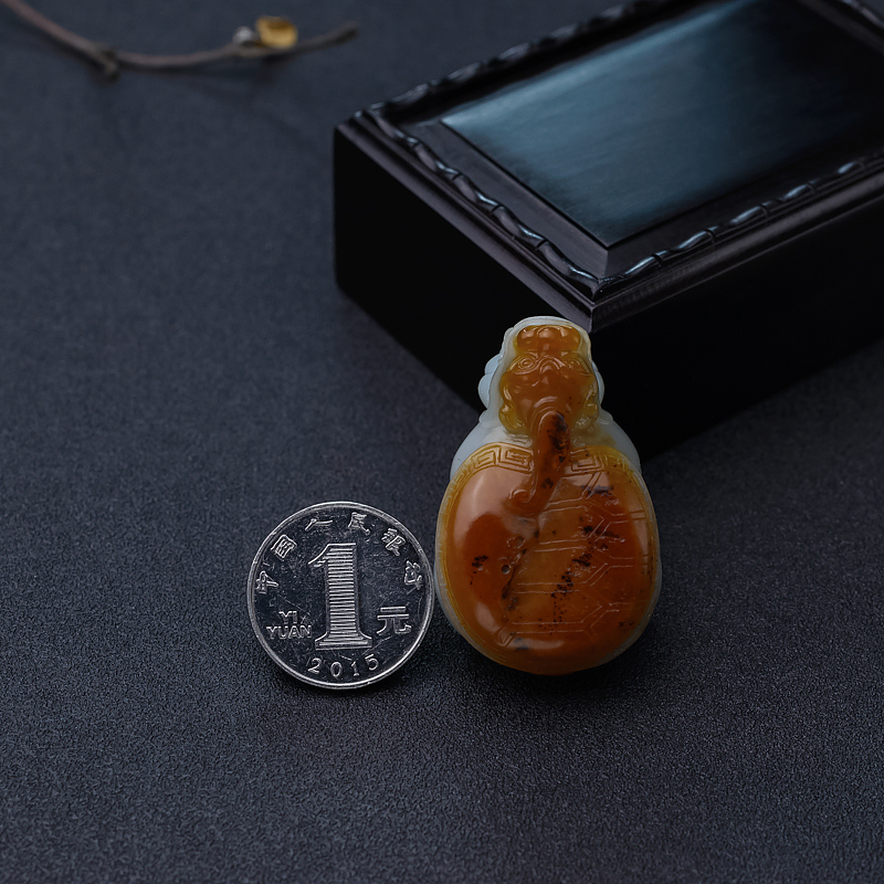 和田玉龙龟吊坠-红掌柜