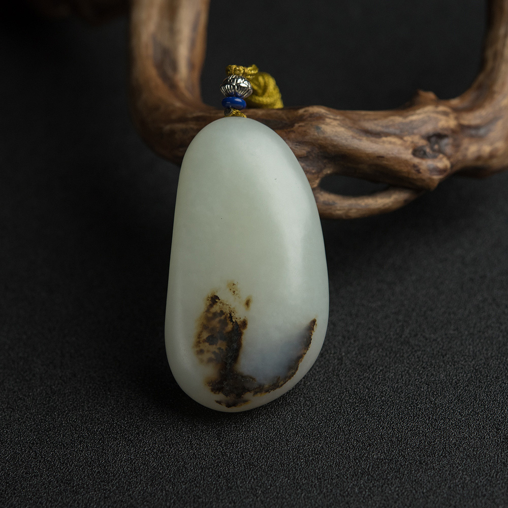 和田玉山水意境吊坠-红掌柜