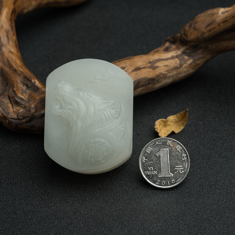 和田白玉皮带扣-红掌柜