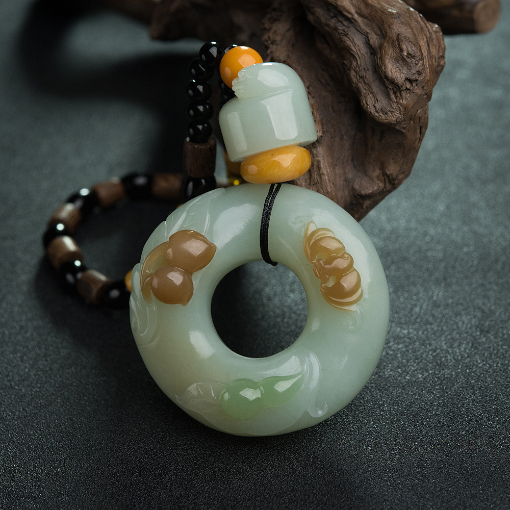 和田玉福禄寿手把件-红掌柜