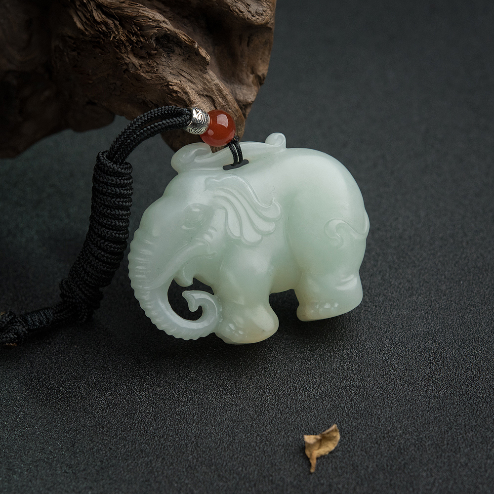 和田白玉吉祥如意吊坠-红掌柜