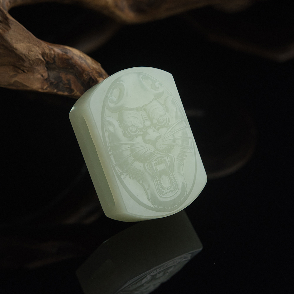 和田玉兽面皮带扣-红掌柜