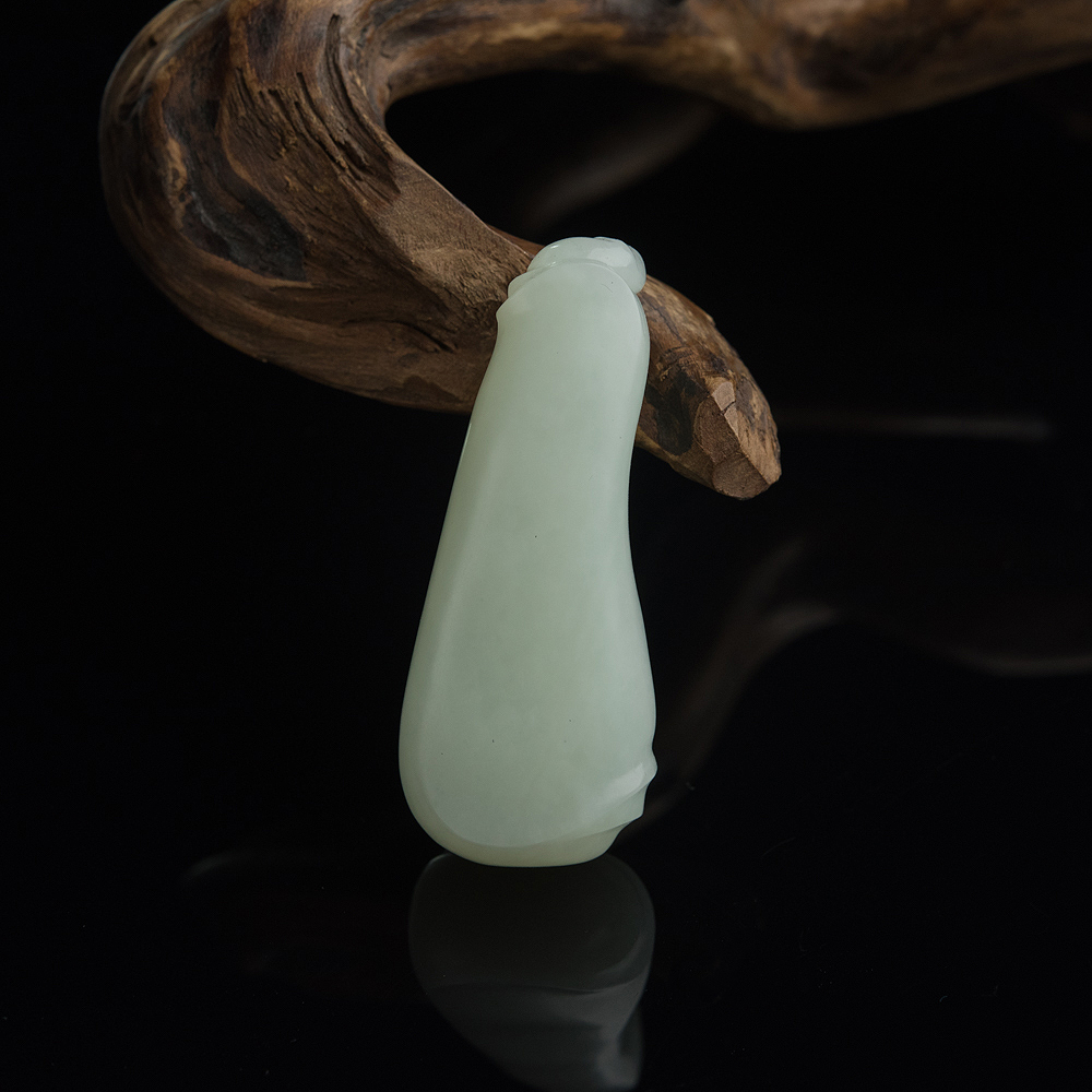 和田玉竹节吊坠-红掌柜