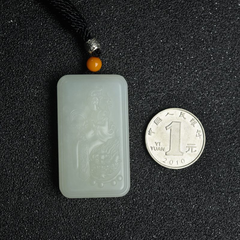 山料和田白玉吊坠-红掌柜