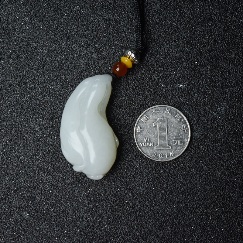 俄罗斯和田玉玉兰花吊坠-红掌柜