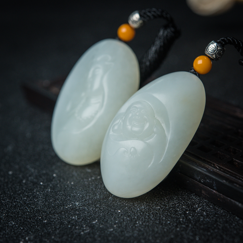天然和田玉观音/佛吊坠-红掌柜