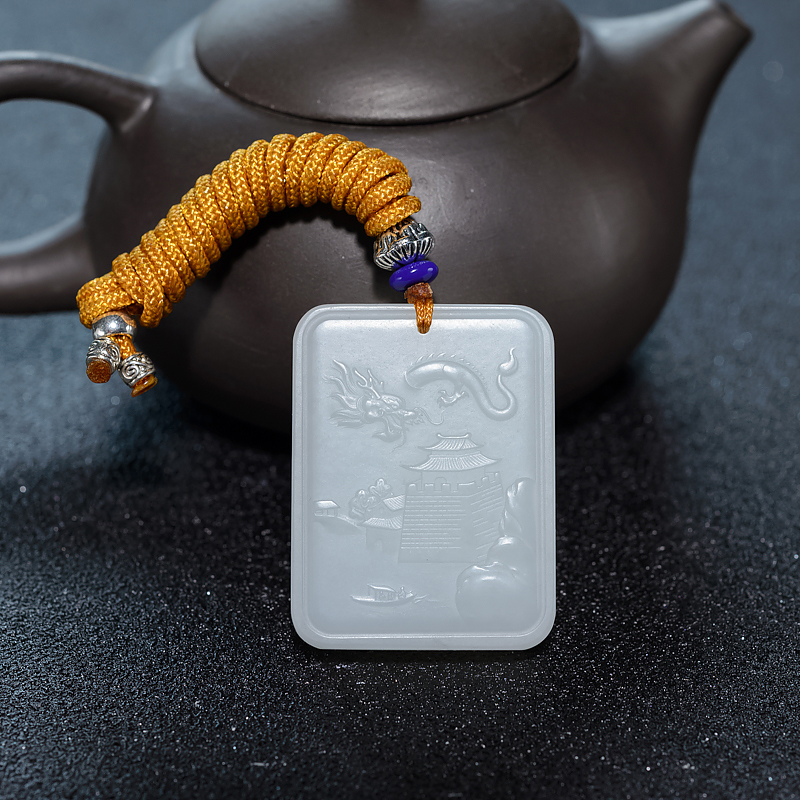 和田玉福禄双全吊坠-红掌柜