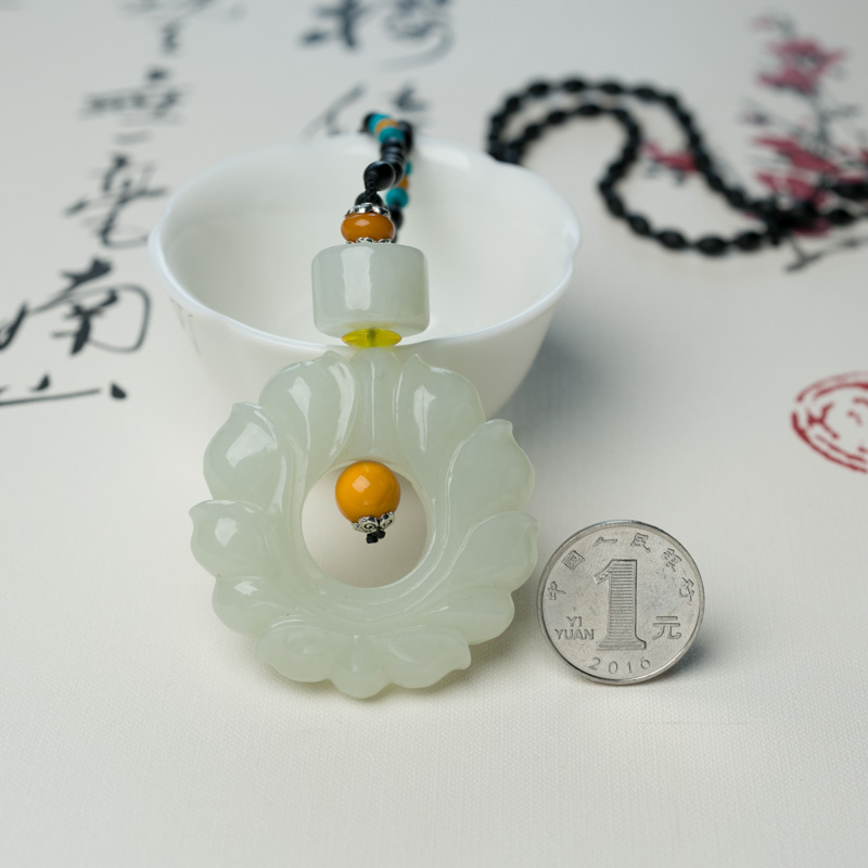 山料和田白玉吊坠-红掌柜