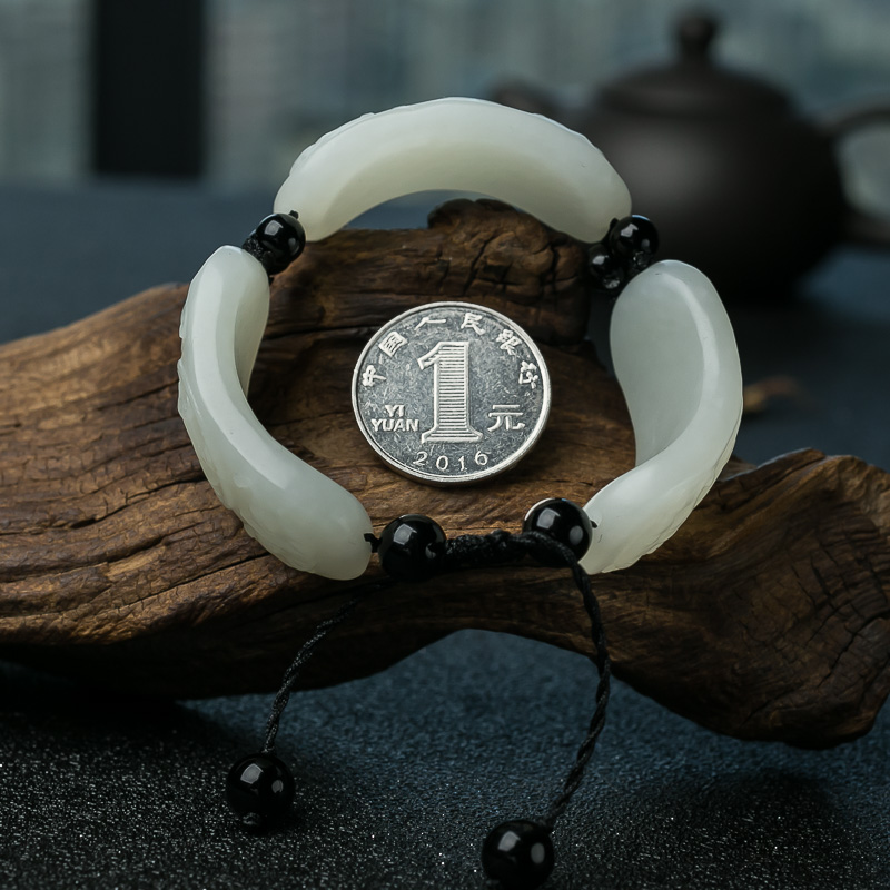 和田玉兽面手串-红掌柜