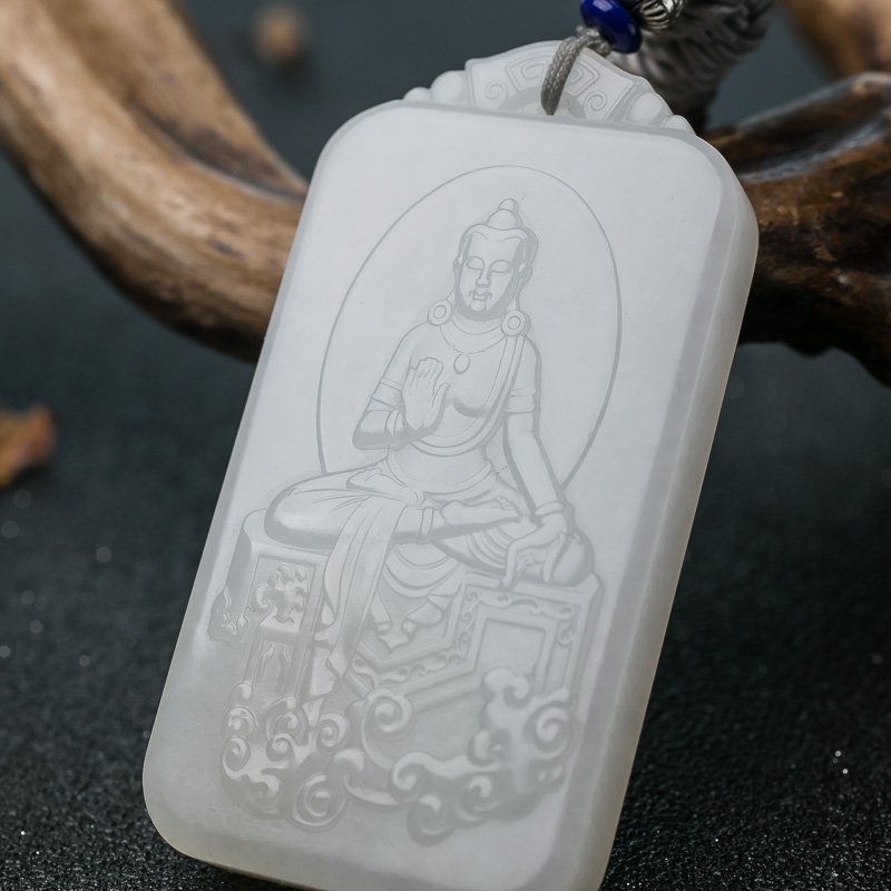 天然和田玉佛吊坠-红掌柜